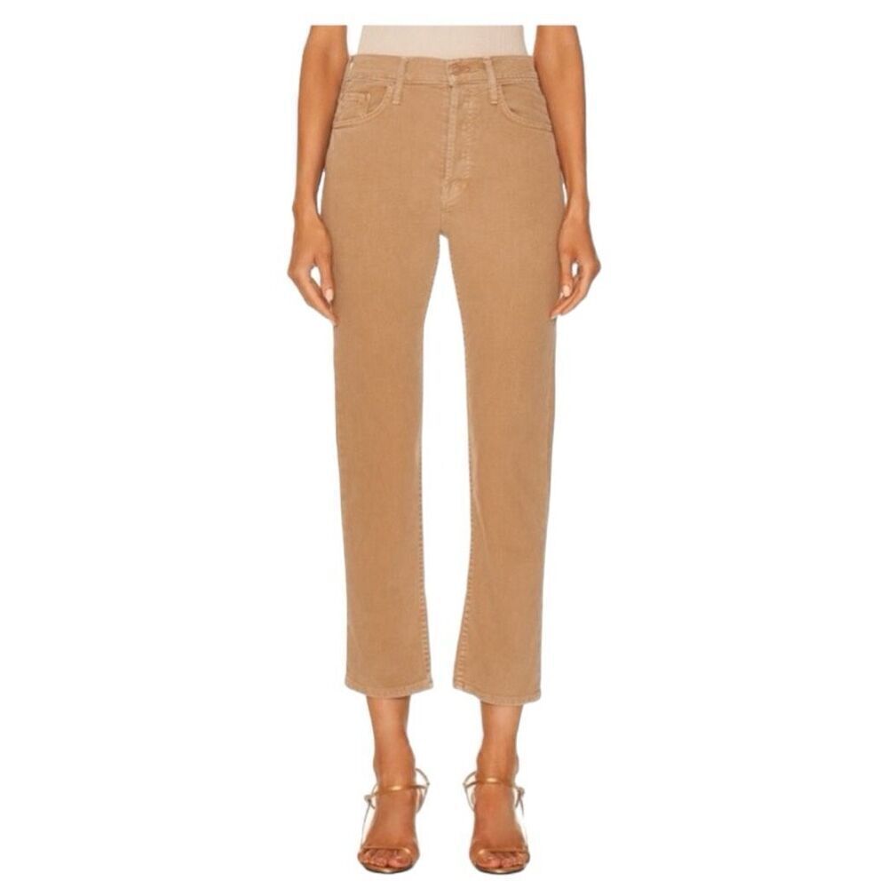 Mother The Tomcat Tan Button Fly Women's Jeans Size 25 Classic Neutral Cropped